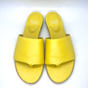Eileen Fisher Edge Nappa Leather Slide Sandal